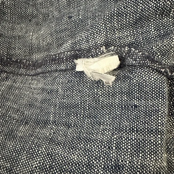 Garnet Hill Blue Linen Sleeveless Button Down Shirt Dress Women’s Size 18 - Picture 5 of 10